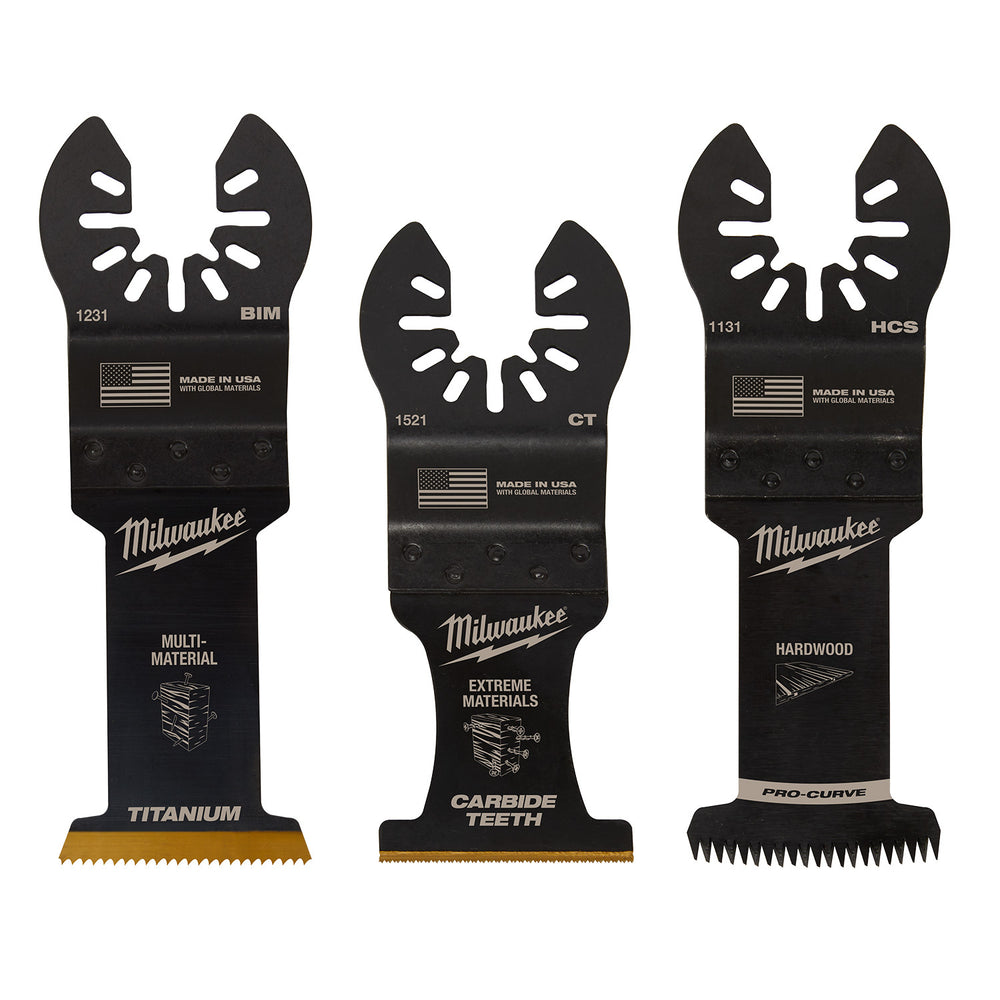 Milwaukee Open-Lok 3 Piece All Purpose Multi-Tool Blade Variety Pack 49109001