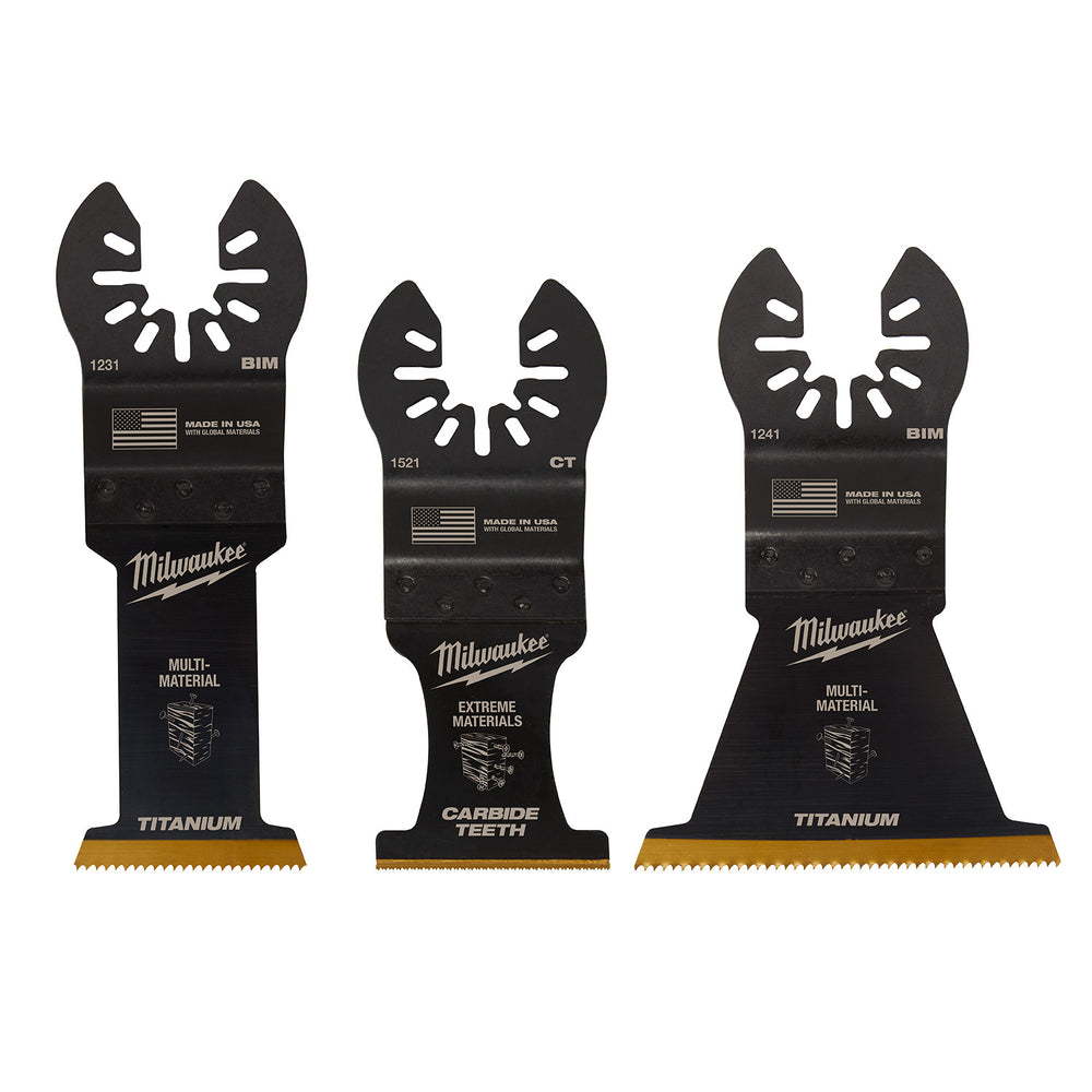 Milwaukee Open-Lok 3 Piece Multi-Material Multi-Tool Blade Variety Pack 49109005
