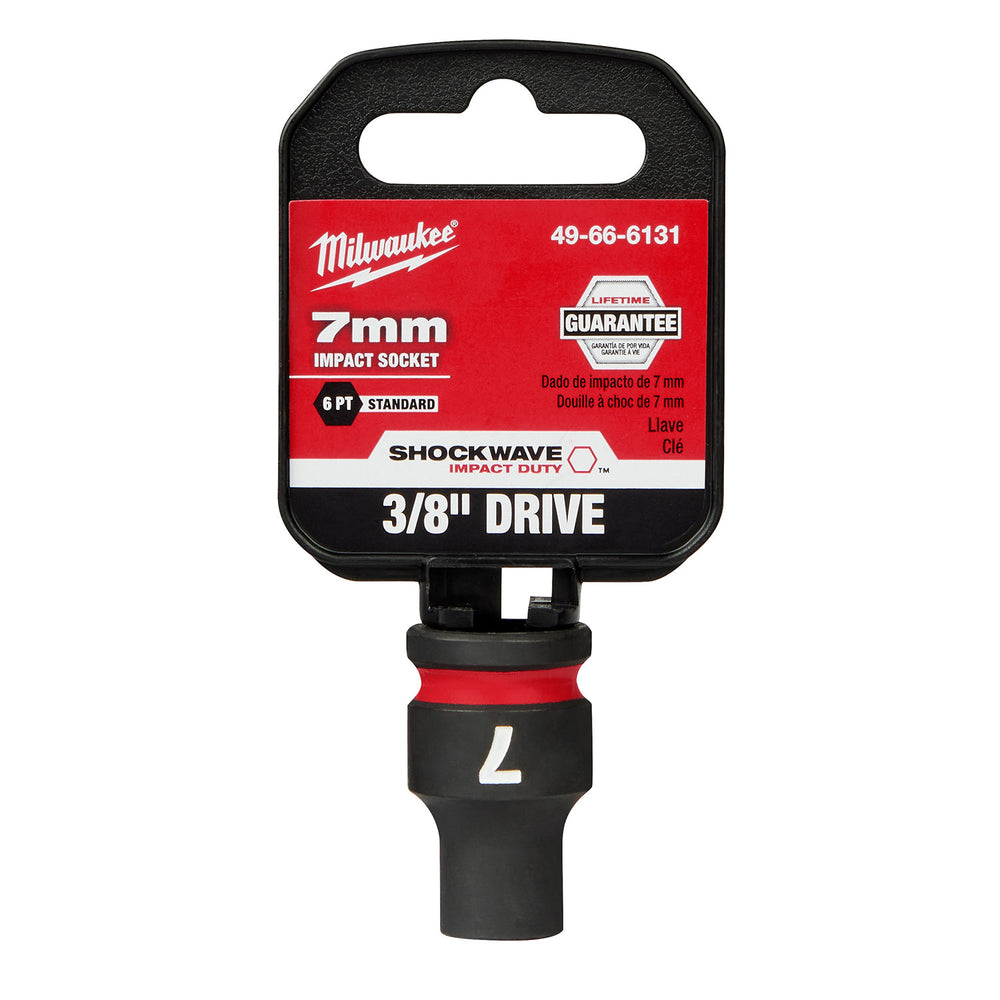 Milwaukee Shockwave 3/8" Drive 7mm Standard 6 Point Impact Socket 49666131