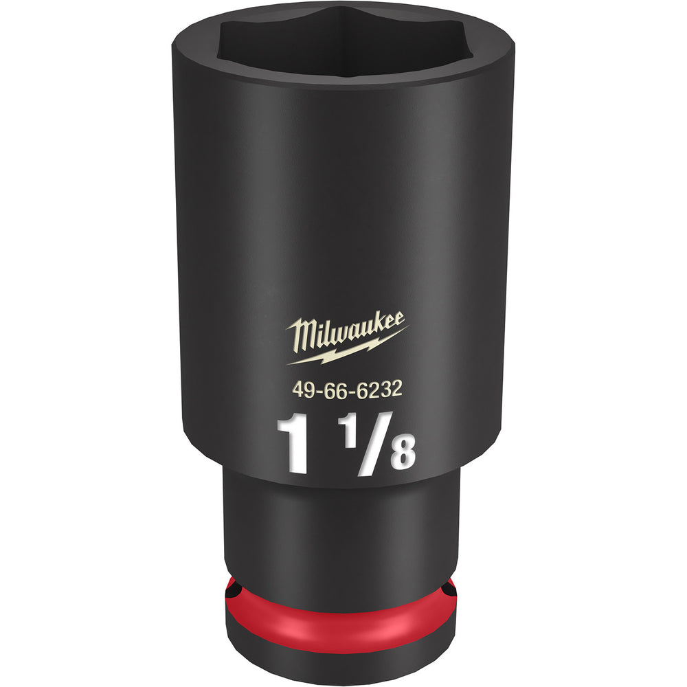 Milwaukee Shockwave 1/2" Drive 1-1/8" Deep 6 Point Impact Socket 49666232