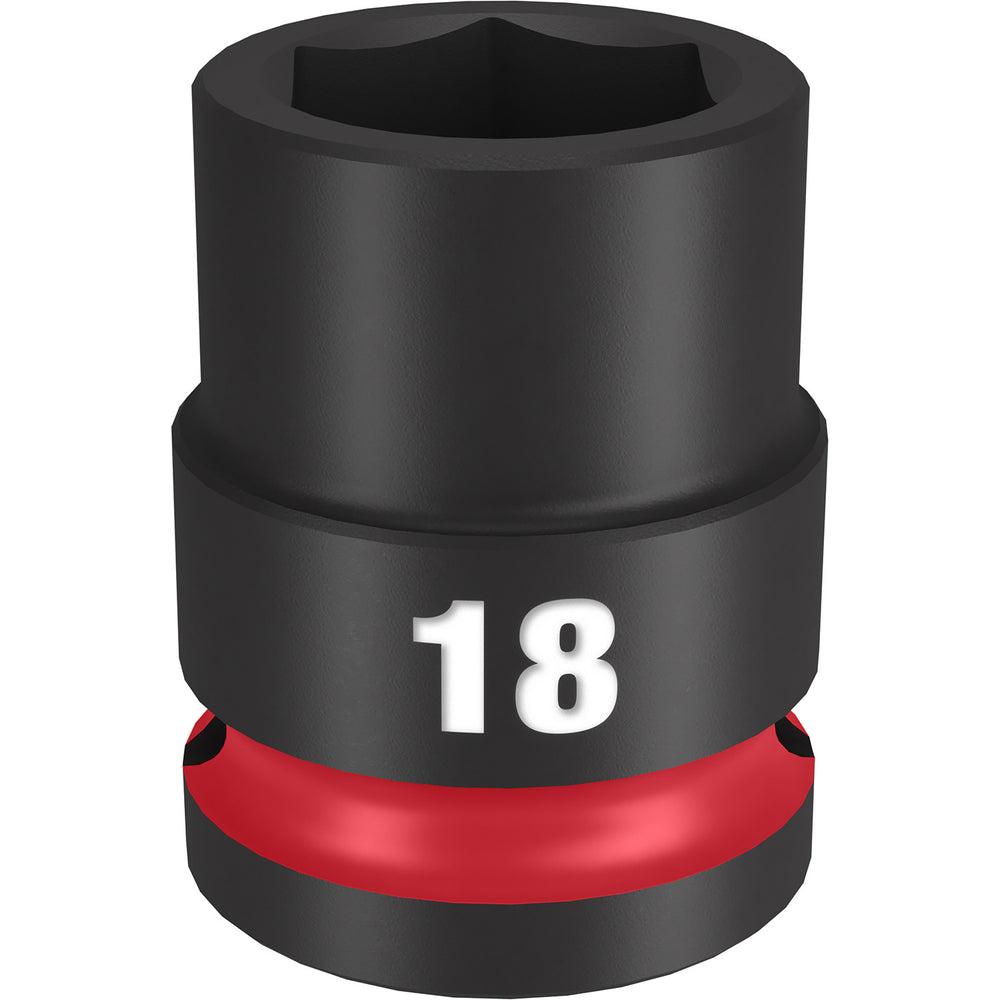 Milwaukee Shockwave 1/2" Drive 18mm Standard 6 Point Impact Socket 49666250