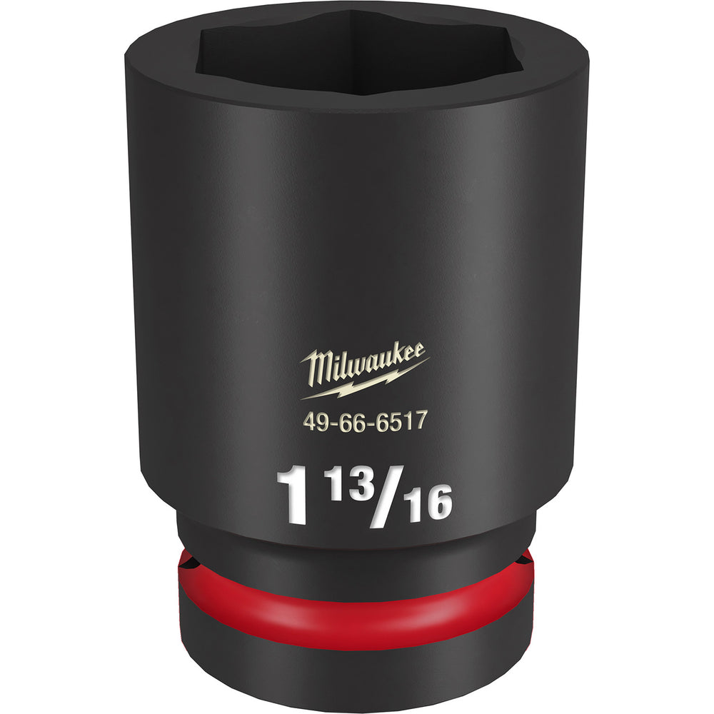 Milwaukee Shockwave 1" Drive 1-13/16" Standard 6 Point Impact Socket 49666517