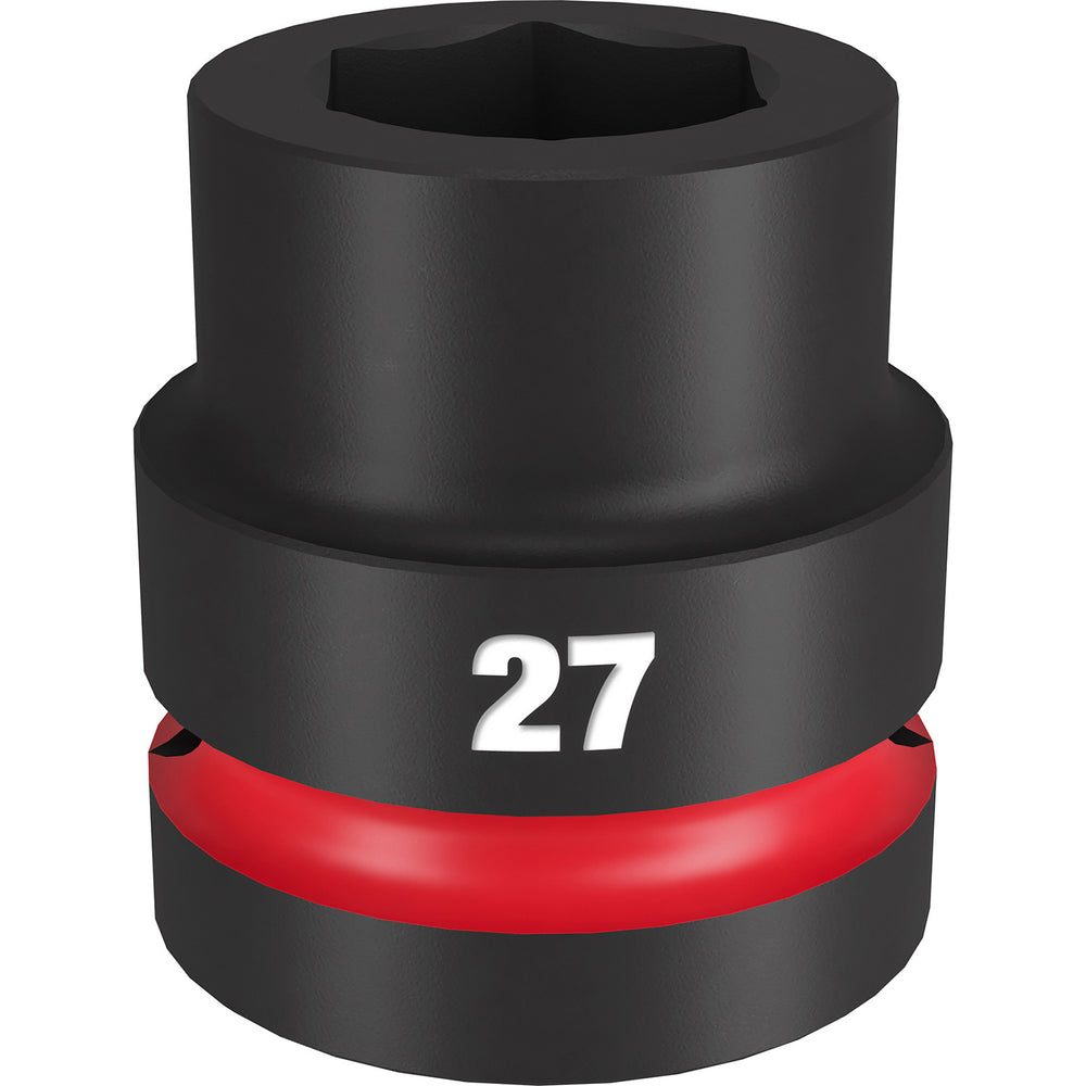 Milwaukee Shockwave 1" Drive 27mm Standard 6 Point Impact Socket 49666592