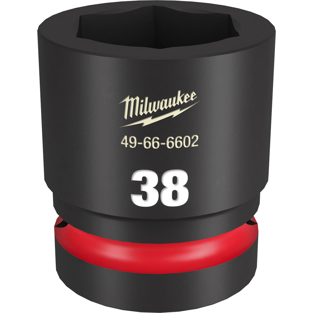 Milwaukee Shockwave 1" Drive 38mm Standard 6 Point Impact Socket 49666602