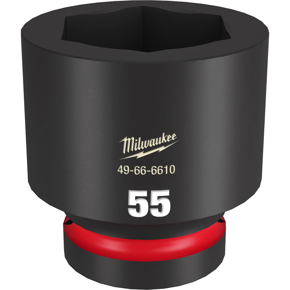 Milwaukee Shockwave 1" Drive 55mm Standard 6 Point Impact Socket 49666610