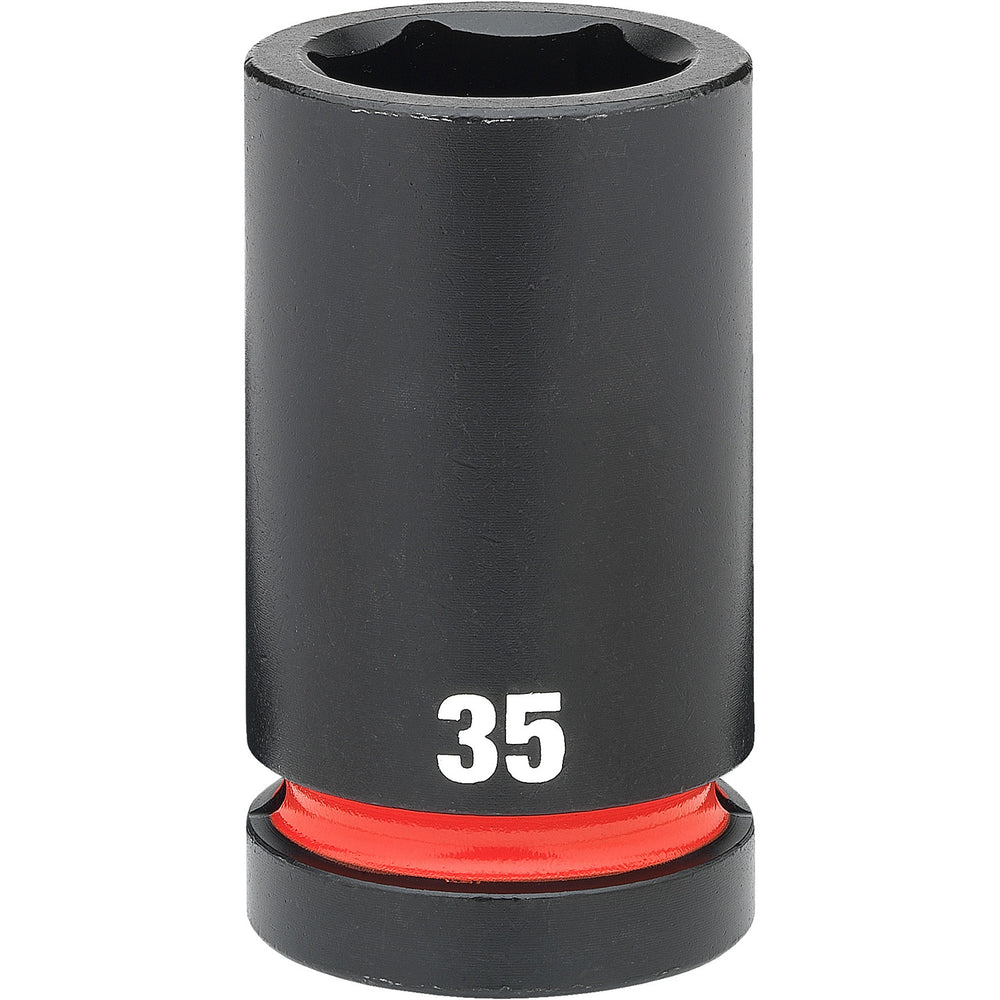 Milwaukee Shockwave 1" Drive 35mm Deep 6 Point Impact Socket 49666629