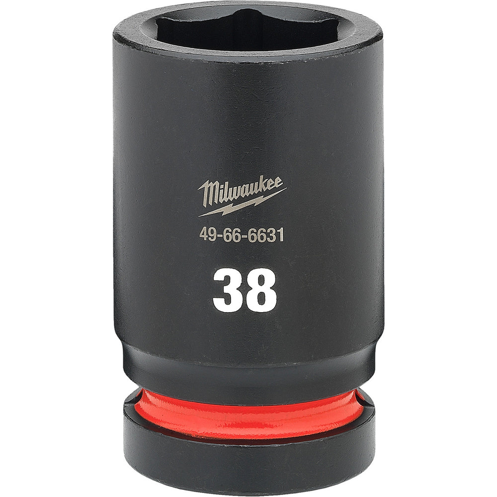 Milwaukee Shockwave 1" Drive 38mm Deep 6 Point Impact Socket 49666631