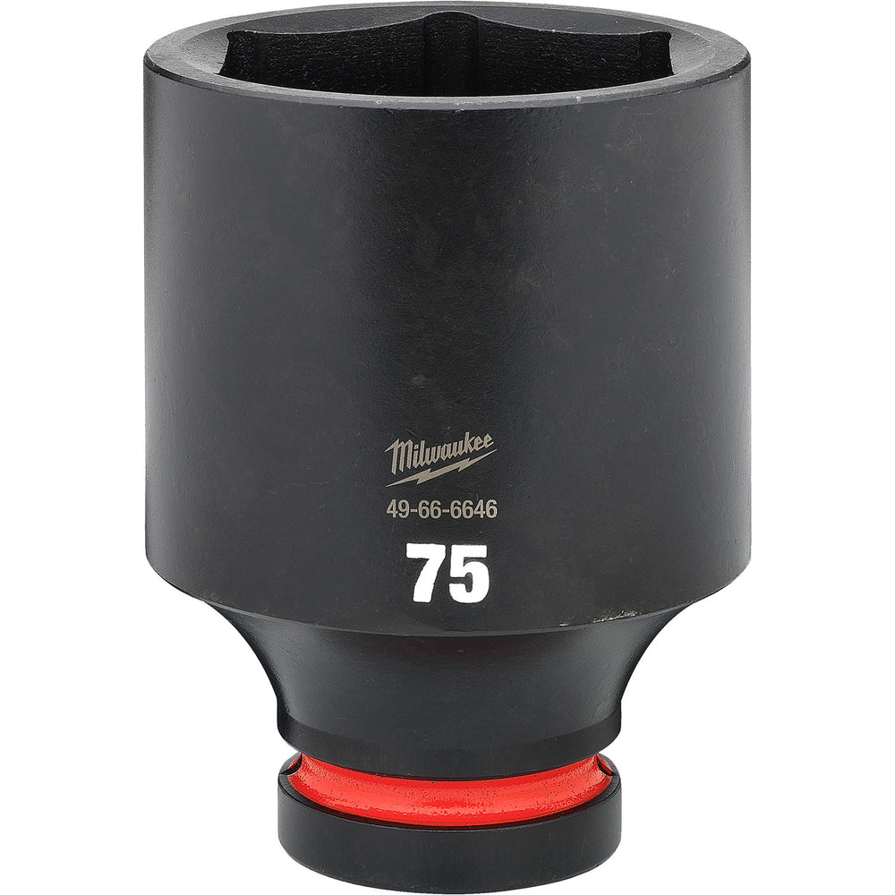 Milwaukee Shockwave 1" Drive 75mm Deep 6 Point Impact Socket 49666646