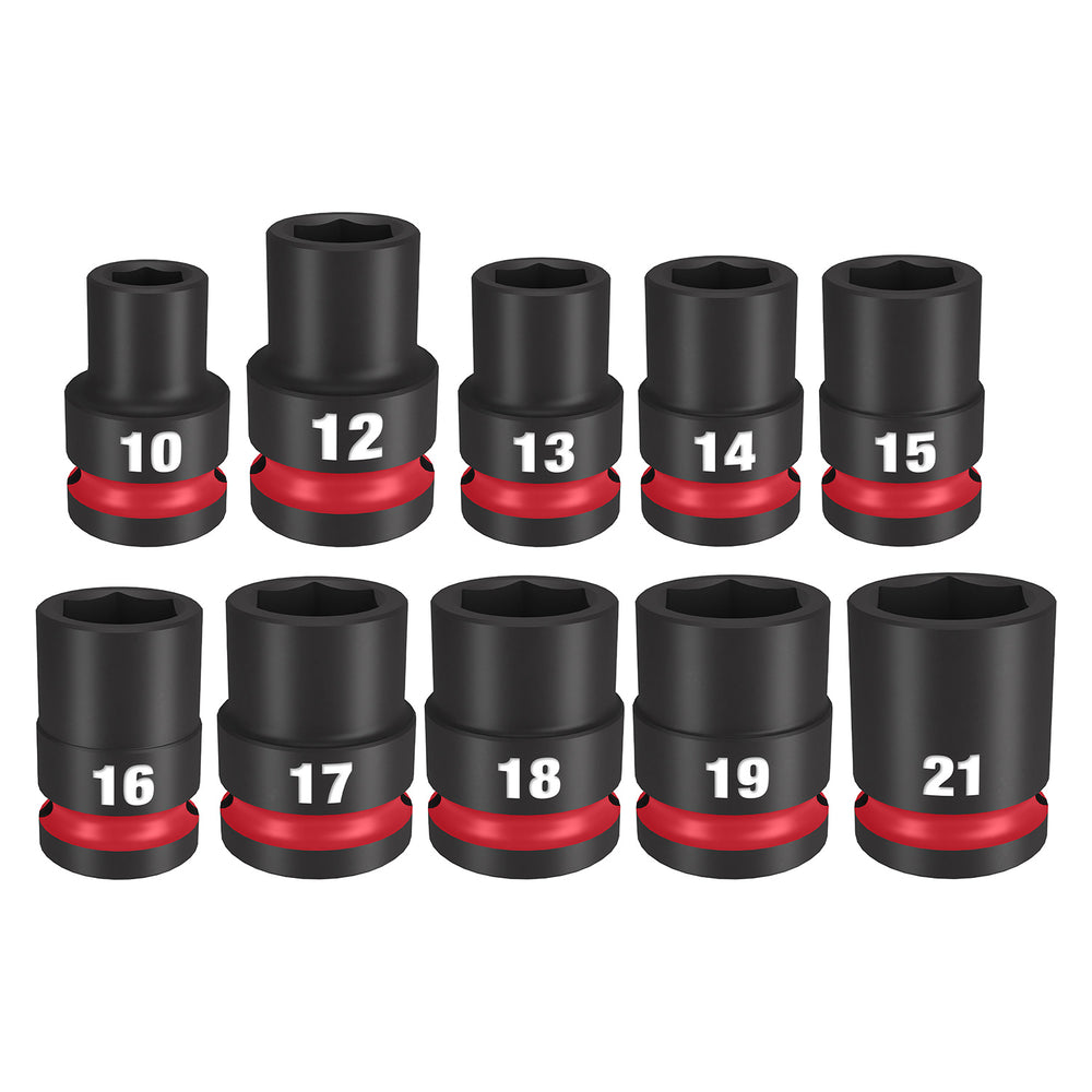 Milwaukee Shockwave 1/2" Drive 12 Piece Metric Standard 6 Point Impact Socket Set 49667052