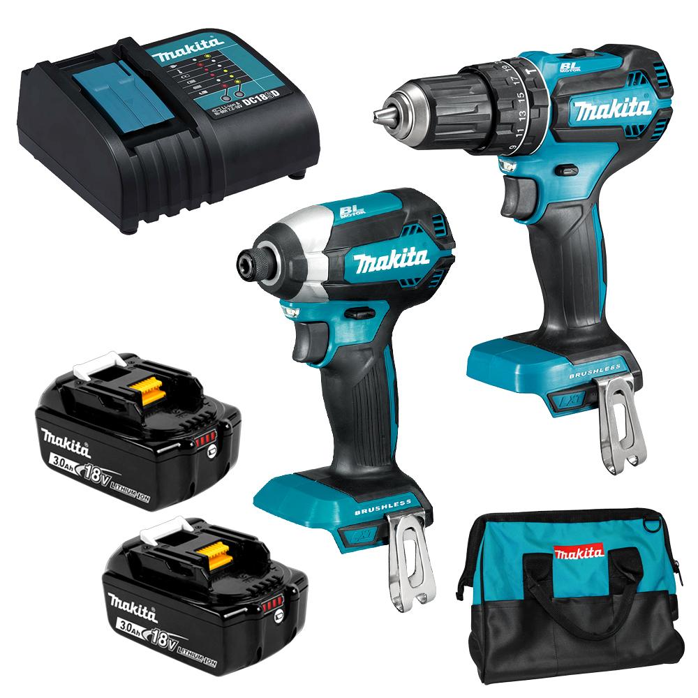 Makita DLX2283S 18V 3.0Ah Li-ion Cordless Brushless 2pce Combo Kit