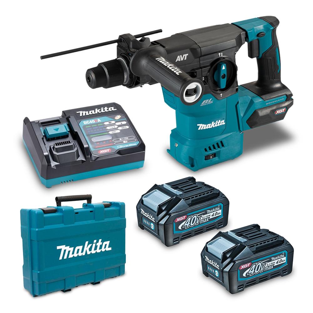 Makita HR008GM201 4.0Ah 40V Max XGT Li-ion Cordless Brushless 30mm SDS Plus Rotary Hammer Combo Kit