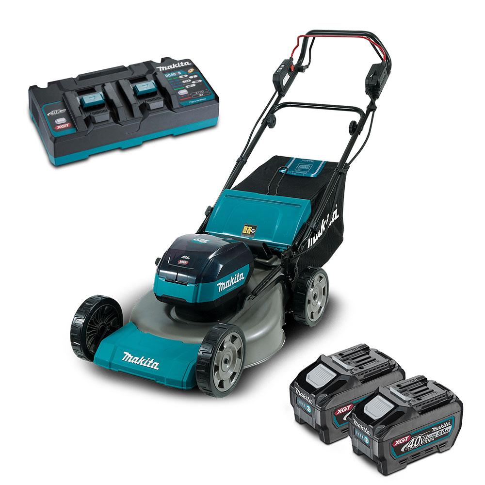 Makita LM002GL201 40V Max 8.0Ah Li-ion Cordless Brushless 534mm (21") Lawn Mower Combo Kit