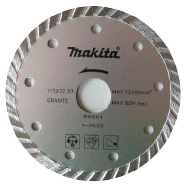 MAKITA 115mm x 22.23 DIAMOND BLADE TURBO RIM - LONG LIFE A-84056
