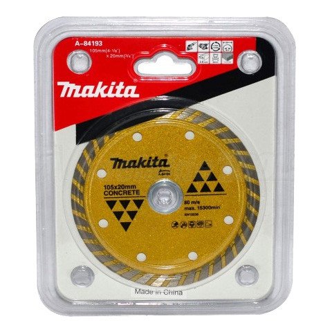 MAKITA 105mm x 20/16 DIAMOND BLADE TURBO RIM - STANDARD A-84193