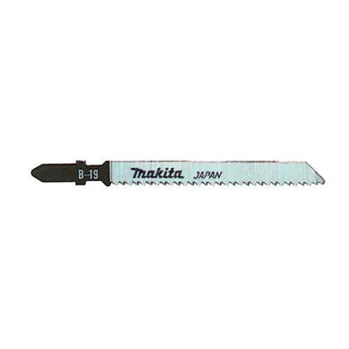 MAKITA JIGSAW BLADE B-19 - BAYONET TYPE - (5PK)- HCS 12tpi / Fine Reverse cut / Wood & Laminate 3-50mm A-85715