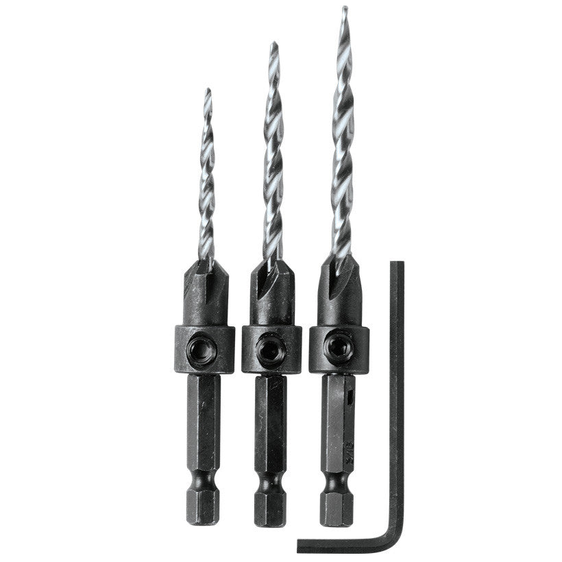 MAKITA DRILL & COUNTERSINK BIT SET  (3PC) A-99661