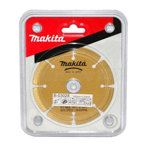 MAKITA 105mm x 20/16 DIAMOND BLADE SEGMENTED TURBO - STANDARD B-03028