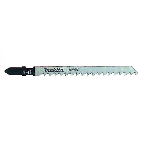 MAKITA JIGSAW BLADE B-12 - BAYONET TYPE - (25PK) - HCS 6tpi / Fine cut / Wood 5-65mm A-85640-25