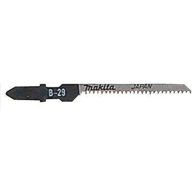 MAKITA JIGSAW BLADE B-29 - BAYONET TYPE - (5PK)- HCS 16TPI / Fine Scroll cut / Wood 2-35mm A-80400