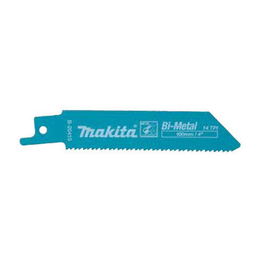 MAKITA RECIPRO BLADE BI-METAL 100mm - 14TPI - (5PK)- METAL B-20410