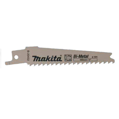 MAKITA RECIPRO BLADE BI-METAL 100mm - 6TPI - (5PK)- WOOD B-20432