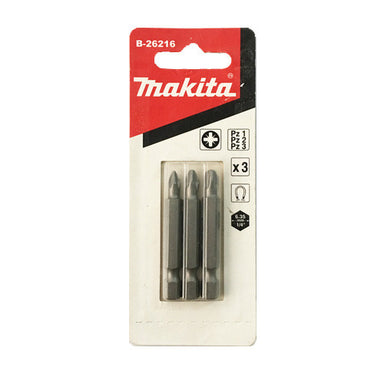 MAKITA PZ1/2/3 x 50mm MAG SCREWDRIVER BIT (3PK) B-26216