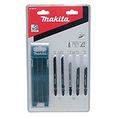 MAKITA JIGSAW BLADE COMBINATION SET IN CASE - BAYONET TYPE - (10PC) B-44410