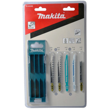 MAKITA JIGSAW BLADE COMBINATION SUPER EXPRESS SET IN CASE - BAYONET TYPE - (10PC) B-44426