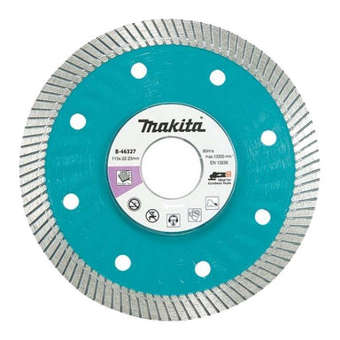 MAKITA 115mm x 22.23 DIAMOND BLADE ULTRA THIN PORCELAIN - PERFORMANCE B-46327