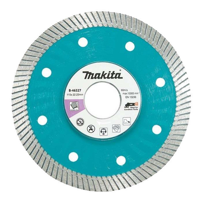 MAKITA 115mm x 22.23 DIAMOND BLADE ULTRA THIN PORCELAIN - PERFORMANCE B-46327
