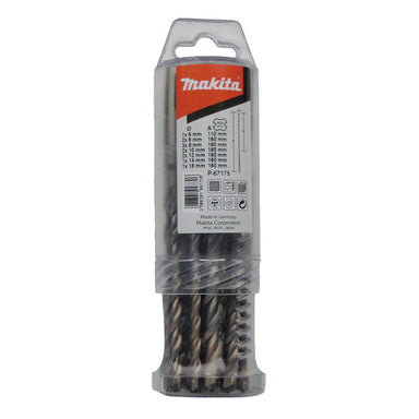 MAKITA V-PLUS SDS PLUS TYPE DRILL ASSORTMENT TUBE - (12PC) B-49080