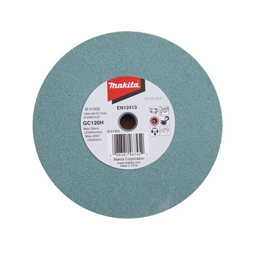 MAKITA 150mm x 16 x 12.7mm BENCH GRINDING WHEEL SILICON CARBIDE GC120HV02 B-51932