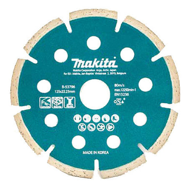 MAKITA 125mm x 22.23 x 1.6mm THIN SEGMENTED DIAMOND BLADE B-53796