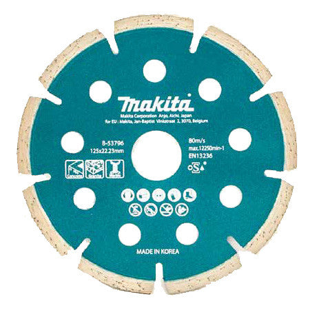 MAKITA 115mm x 22.23 x 1.6mm THIN SEGMENTED DIAMOND BLADE B-53780