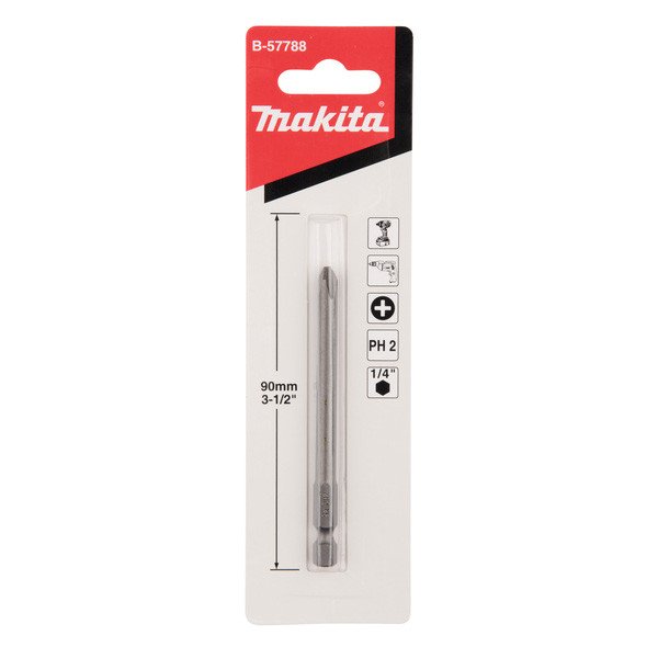 MAKITA PH2 x 90mm S/DRIVER BIT LONG TYPE (3PK) B-57788