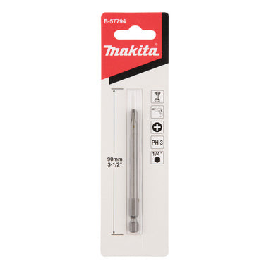 MAKITA PH3 x 90mm S/DRIVER BIT LONG TYPE (3PK) B-57794