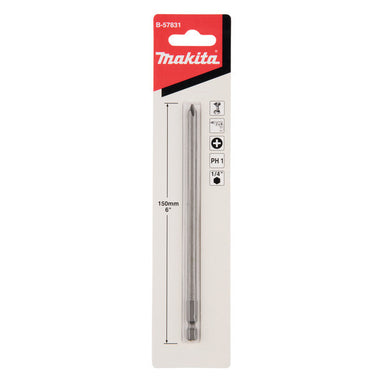 MAKITA PH1 x 150mm S/DRIVER BIT LONG TYPE (3PK) B-57831