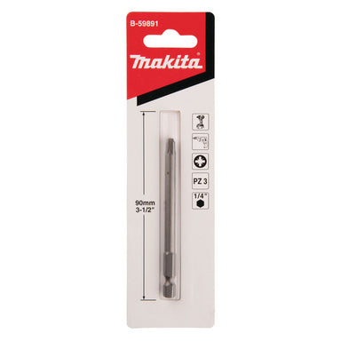 MAKITA PZ3 x 90mm S/DRIVER BIT LONG TYPE (3PK) B-59891
