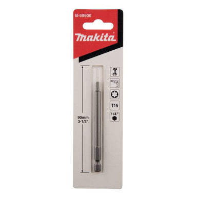 MAKITA T15 x 90mm S/DRIVER BIT LONG TYPE (3PK) B-59900