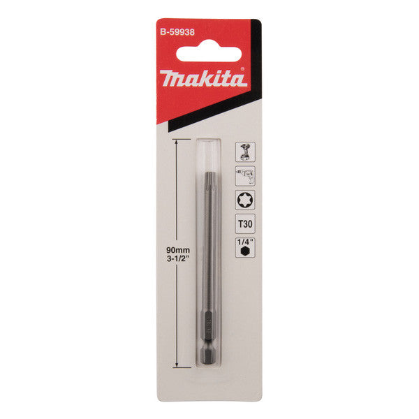 MAKITA T30 x 90mm S/DRIVER BIT LONG TYPE (3PK) B-59938