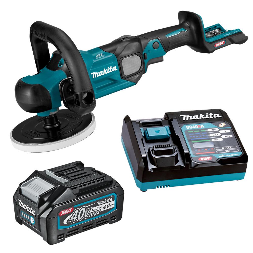 Makita PV001GM101 40V Max 4.0Ah Li-ion Cordless Brushless XGT 180mm (7") Polisher Combo Kit