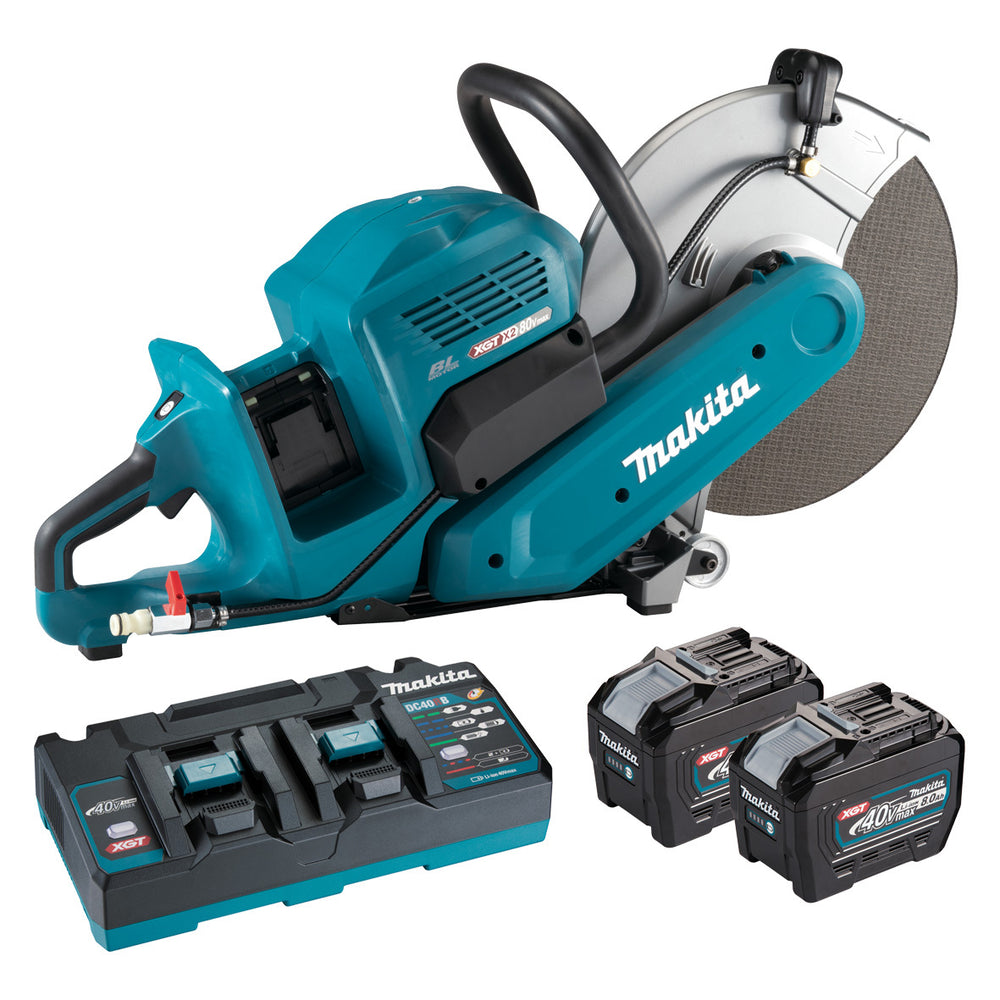 Makita 80V Max (40Vx2) Brushless 355mm (14") Power Cut 2x 8.0ah Set CE001GL203