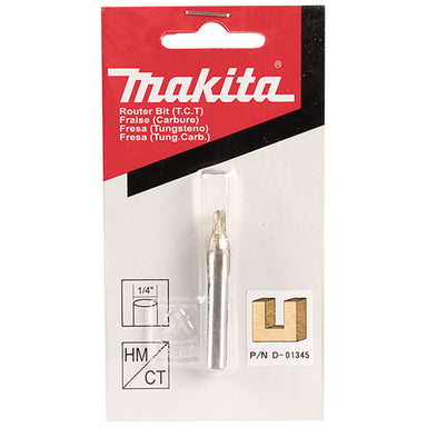 MAKITA 1/8" STRAIGHT SOLID TCT BIT - 1/4" SHAFT D-01345