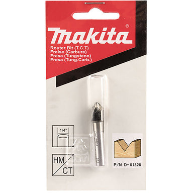 MAKITA 3/8" 90DEG V-GROOVE TCT BIT - 1/4" SHAFT D-01828