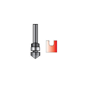 MAKITA 1/2" TOP BEARING COVE TCT BIT - 1/4" SHAFT D-02113