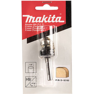 MAKITA 3/16" ROUND OVER TCT BIT - 1/4" SHAFT D-02163
