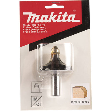 MAKITA 3/4" ROUND OVER TCT BIT - 1/2" SHAFT D-02266