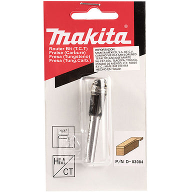 MAKITA 3/8" FLUSH TRIM TCT BIT - 1/4" SHAFT D-03084