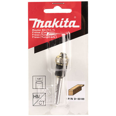 MAKITA 1/2" FLUSH TRIM TCT BIT - 1/4" SHAFT D-03109