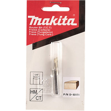 MAKITA 1/4" FLUSH / 10DEG BEVEL TRIM TCT BIT - 1/4" SHAFT D-03171